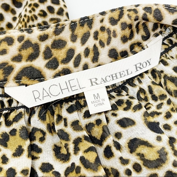 RACHEL RACHEL ROY Sheer Leopard Print Blouse - Picture 6 of 7